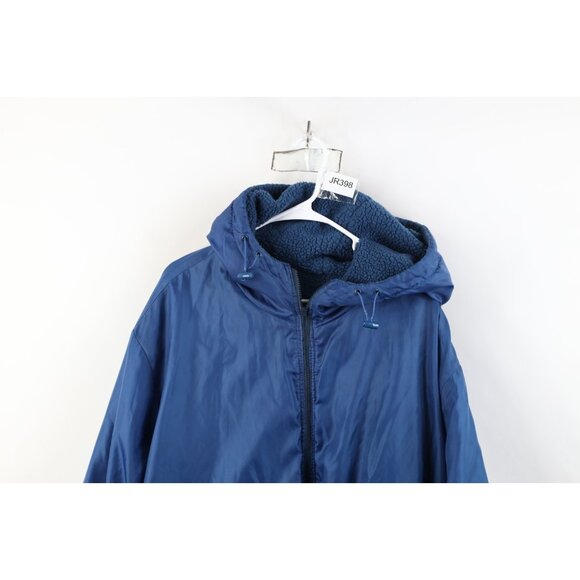 Vintage 90s Streetwear Womens 4XL Distressed Reversible Polar Bear Fleece Jacket - Picture 16 of 16